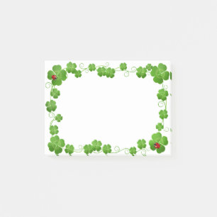 Post-it® Beaux Trèfles à Quatre Feuilles & Coccinelles Post