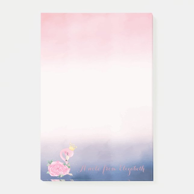 Post-it® Bébé adorable flamant rose floral (Devant)