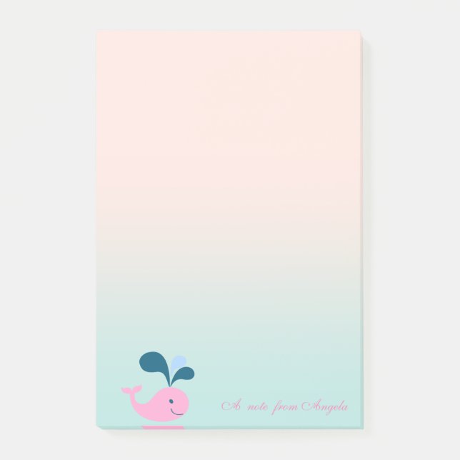Post-it® Bébé baleine adorable mignon (Devant)
