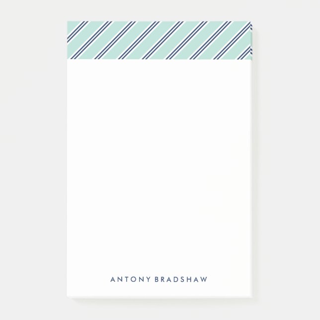 Post-it® Bébé classique Bleu rayures (Devant)