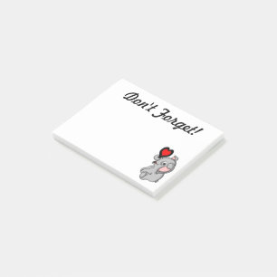 Post-it® Bébé éléphant mignon tenant un cœur doux amour
