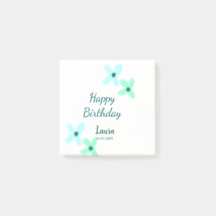 Post-it® Bébé enfants 1er anniversaire ajouter nom bleu ver