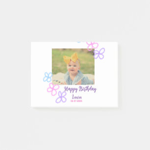 Post-it® Bébé enfants 1er anniversaire ajouter nom date ajo