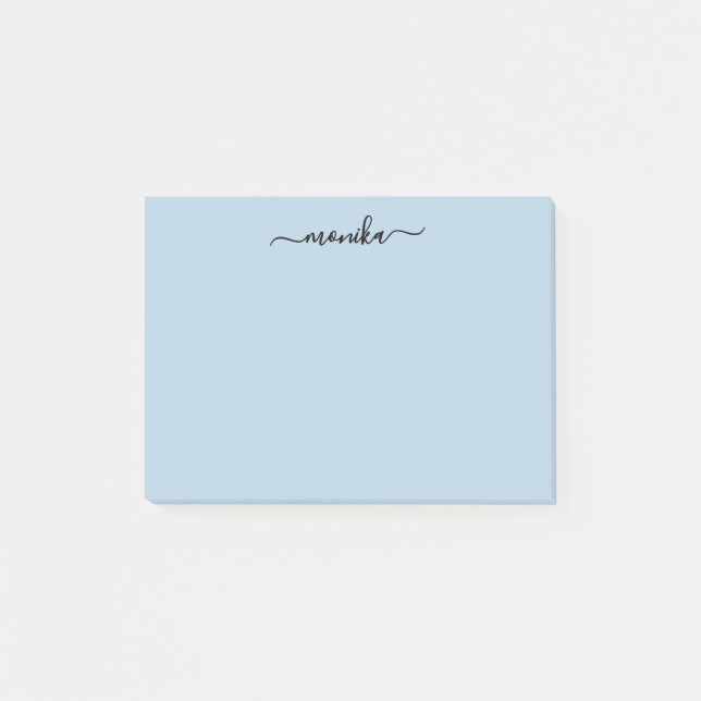 Post-it® Bébé mignon bleu Nom personnalisé (Devant)