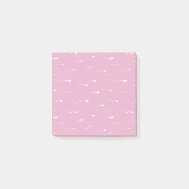 Post-it® Bébé rose drôle Sperm (Devant)