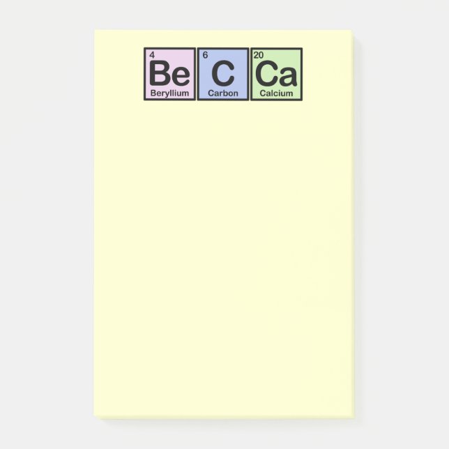 Post-it® Becca a fait des éléments (Devant)