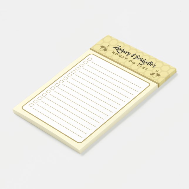 Post-it® Bee Theme Honey Do List Sticky Notes (Incliné)