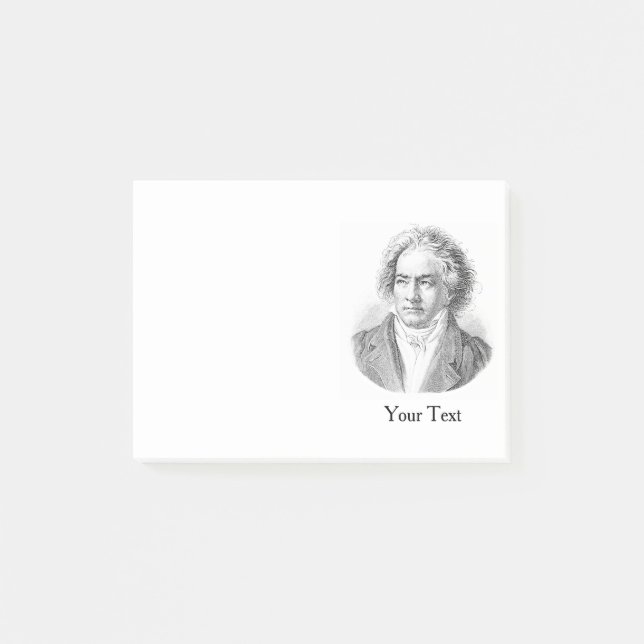 Post-it® Beethoven noir et blanc (Devant)