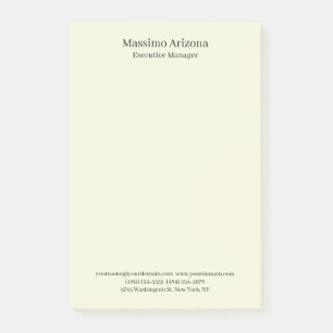 Post-it® Beige Simple Moderne Minimaliste Professionnel