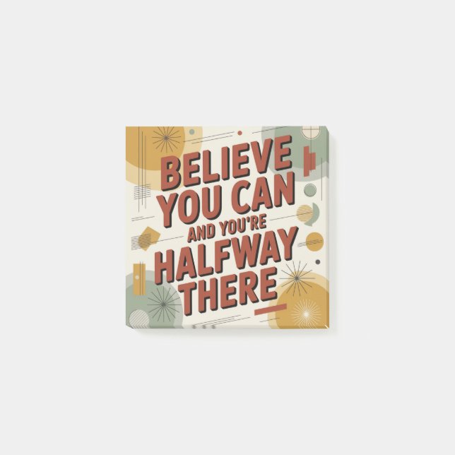 Post-it® Believe You Can And You're Halfway There (Devant)