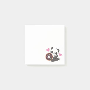 Post-it® Belle Animal Panda Ours Coeur Rose Donut