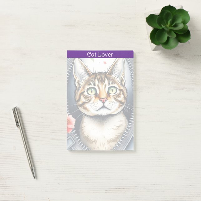 Post-it® Belle Aquarelle tendance Collection de chats (Bureau)