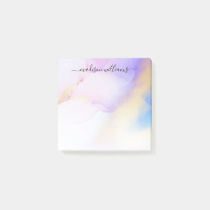 Post-it® Belle couleur or violet or Aquarelle Script de lux