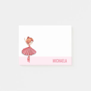Post-it® Belle Danse de Ballet Rose avec Tutu Post-it Notes