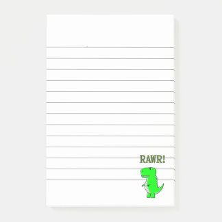 Post-it® Belle et en colère T-Rex RAWR Linked