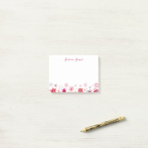Post-it® Belle florale personnalisée 4" x 3"