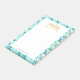 Post-it® Belle Frontière Gemstone Gold Faux Foil Nom