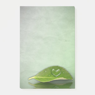 Post-it® Belle gouttelette d'eau en forme de coeur sur la f