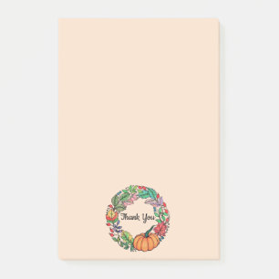 Post-it® Belle guirlande de citrouille d'aquarelle avec le
