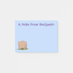 Post-it® Belle illustration de dessin animé de bébé wombat