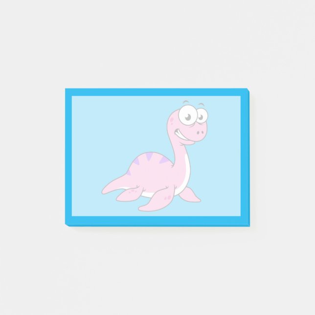 Post-it® Belle Illustration Du Monstre Loch Ness. (Devant)