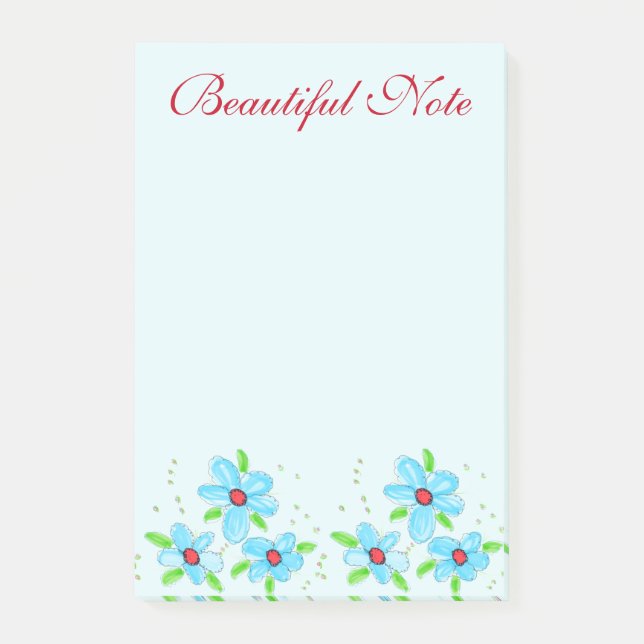 Post-it® Belle note de bureau floral (Devant)