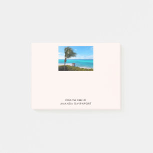 Post-it® Belle plage tropicale aux palmiers venteux