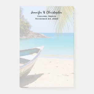 Post-it® Belle plage tropicale avec un Mariage en bateau