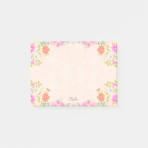 Post-it® Belles fleurs en couleurs pastel