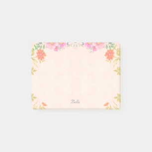 Post-it® Belles fleurs en couleurs pastel Post-it Notes