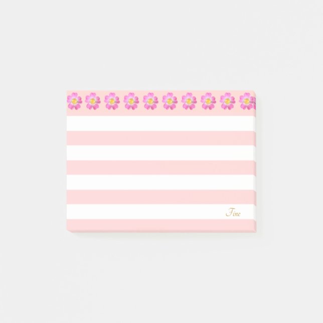 Post-it® Belles Fleurs et Bandes Roses (Devant)