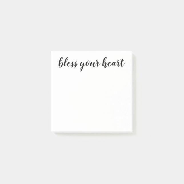 Post-it® Bénissez votre coeur Script noir (Devant)