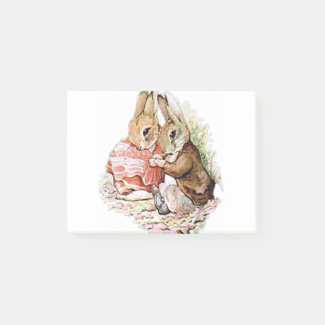 Post-it® Benjamin Bunny et Peter Rabbit planifient leur rai (Devant)