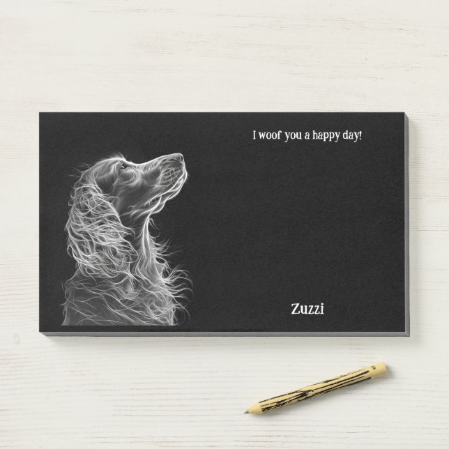 Post-it® Bergamasco Nom du chien d'art Abstrait (Sur un bureau)
