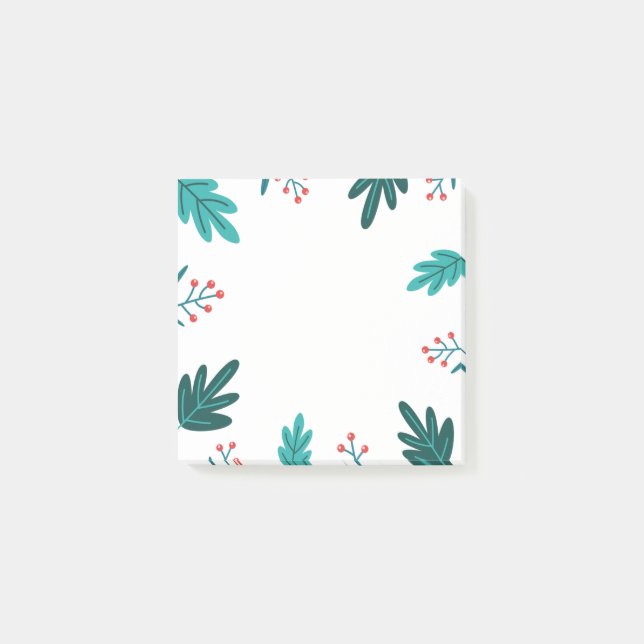 Post-it® Berries de Noël et Feuilles (Devant)