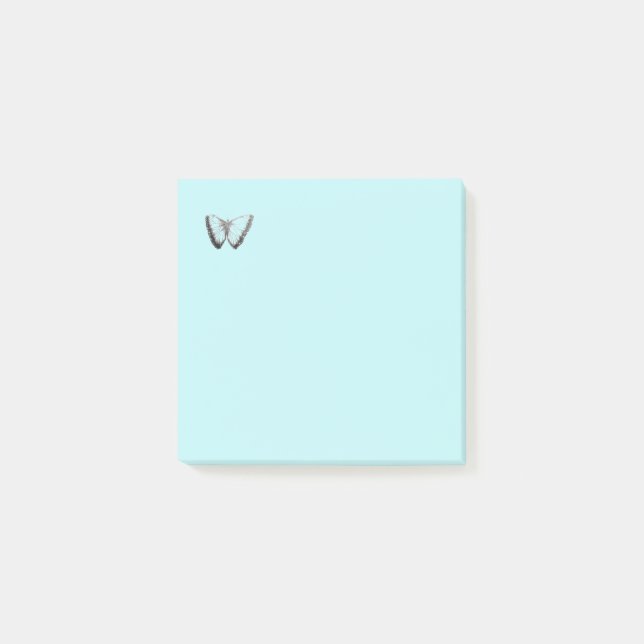 Post-it® Beurre bleu clair de conception Bouton clair Post- (Devant)