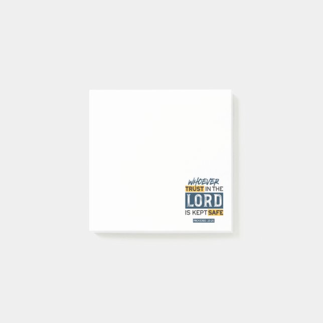 Post-it® Bible Quote Art - Proverbs 29:25 Trust in God (Devant)