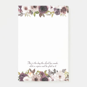 Post-it® Bible Verset Floral Ivoire Bourgogne
