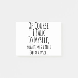 Post-it® bien sûr je me parle parfois moi-même, drôle