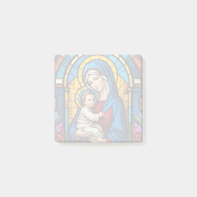 Post-it® Bienheureuse Mère Marie et Bébé Jésus - Vierge Mar (Devant)