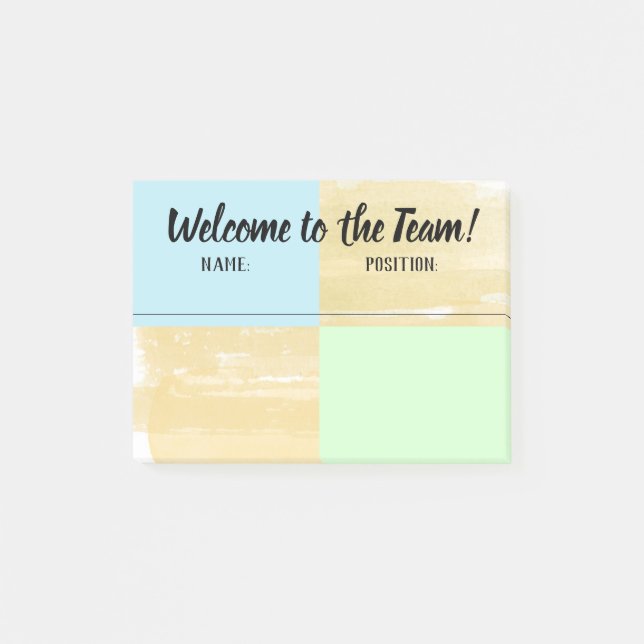 Post-it bienvenu de collègue des employés (Devant)