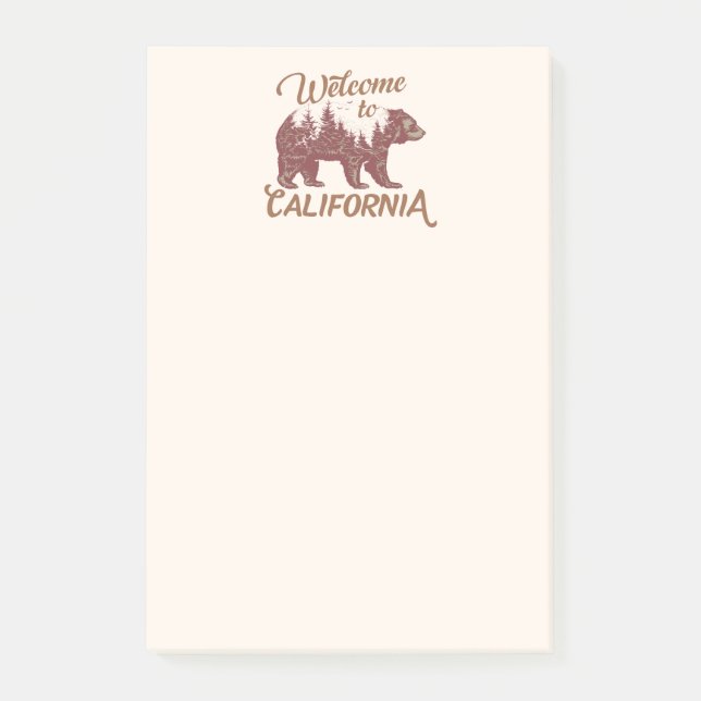 Post-it® Bienvenue à l'ours de Californie (Devant)