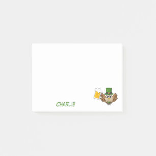 Post-it® Bière Boire Chouette Saint Patrick's Day Personn