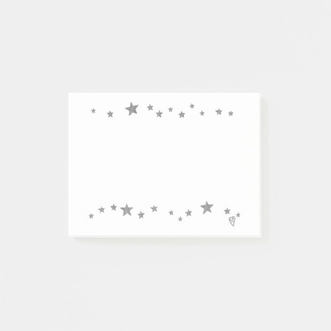 Post-it® Billet Frontière Silver Stars Lively Notes It (Devant)