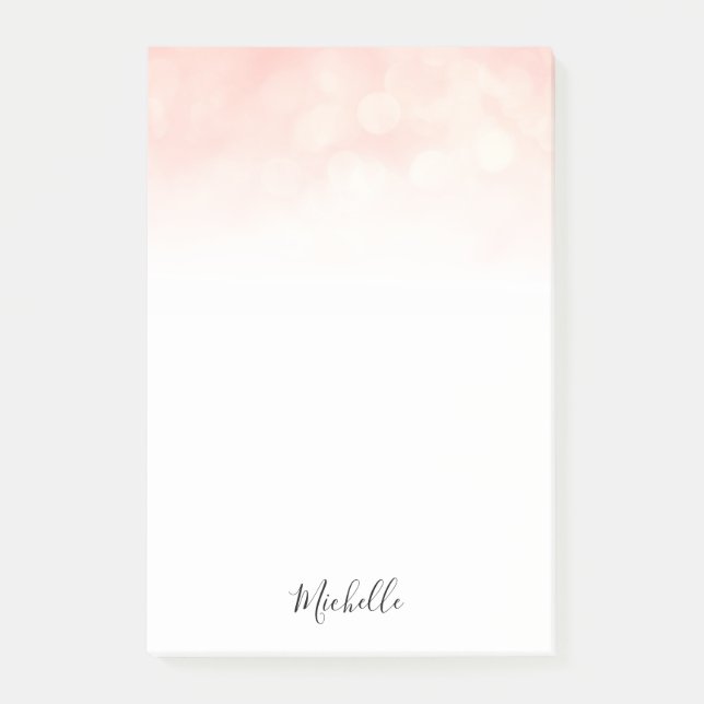 Post-it® billet personnalisé rose il note collant (Devant)