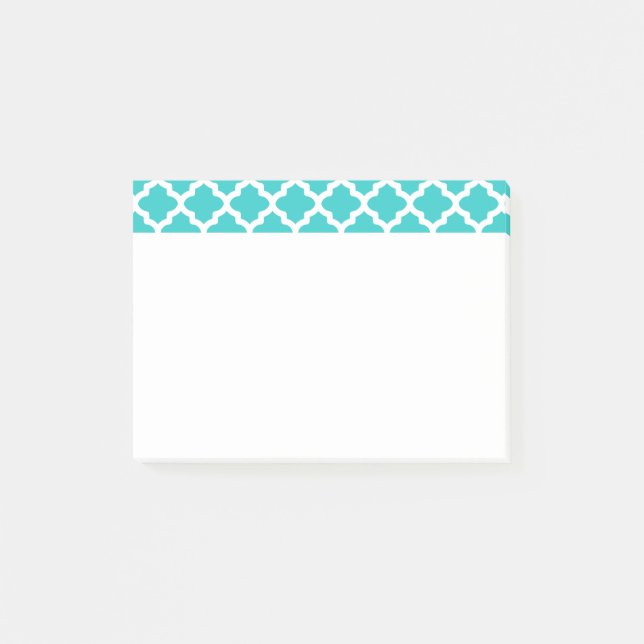 Post-it® Billet Turquoise Il Notes (Devant)