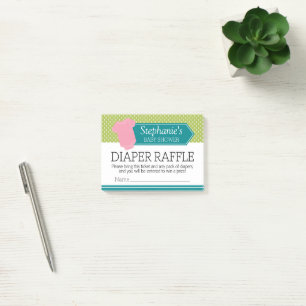 Post-it® Billets de tombola de couche - Jeu de Baby Shower