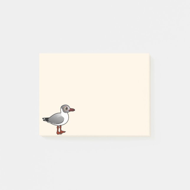 Post-it® Birdorable Gris-a dirigé la mouette (Devant)