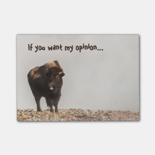 Post-it® Bison Sticking Sa Langue - Humour - Drôle