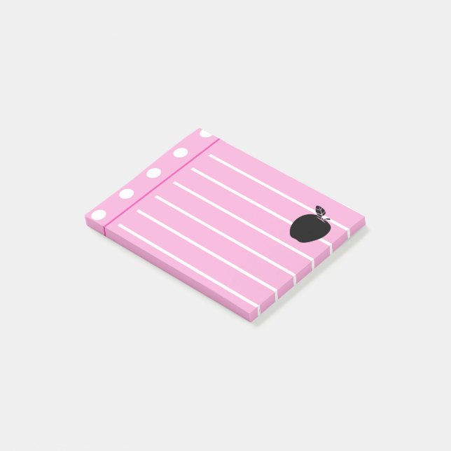 Post-it® Black Apple Pink  notes n'existe pas, mais une tra (Incliné)
